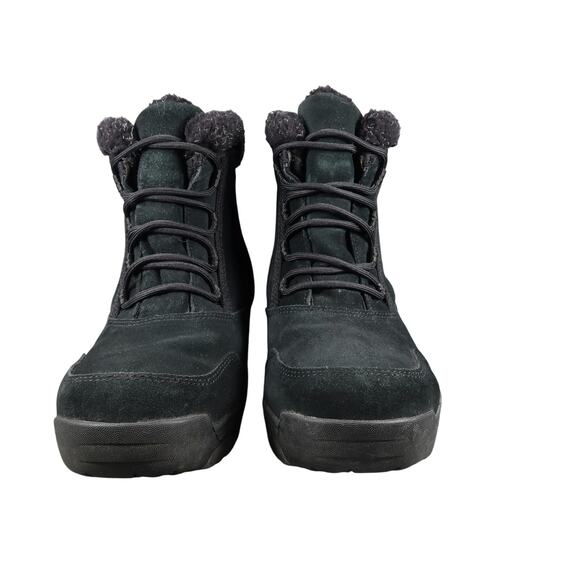 Sorel Boots Womens 8.5 Shoes Waterfall Low Lace Up Leather Winter Snow Black - Picture 3 of 13